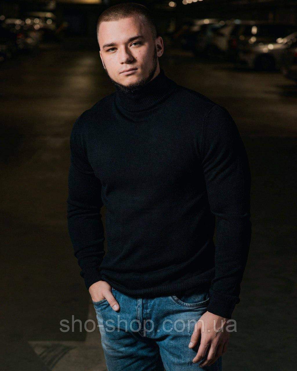 Гольф-светр чоловічий Machinist чорний, фото 1