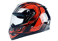 Шлем для мотоцикла HF-122 BLACK IRON глянец М