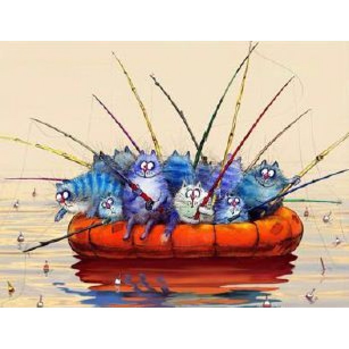 Картина за номерами 40х50 см DIY (без коробки) Риболови (RA3504_O), фото 1