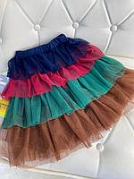Нарядная испанская юбка на девочку фатиновая Цветная 183DQ7305 Jodo, Цветной, Девочка, Зима, 110