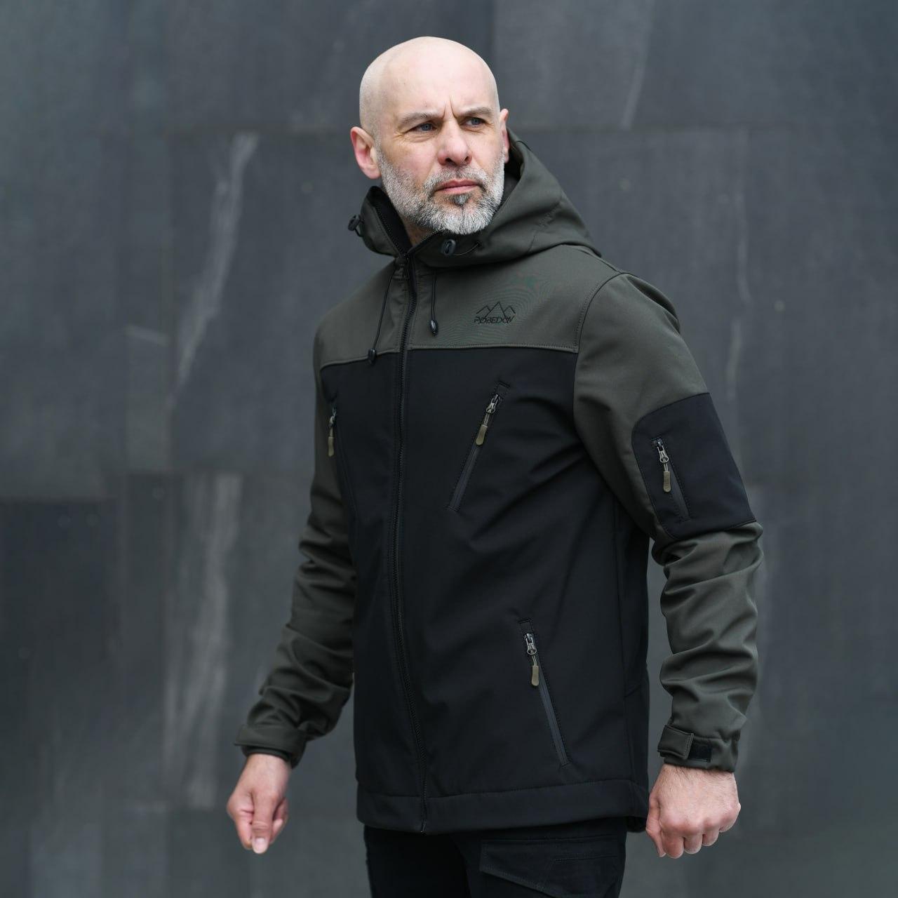 Куртка Мужская Тактическая SoftShell на Флисе Весенняя Осенняя Lev Хаки ...