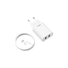 Мережевий зарядний пристрій Remax Jane + кабель USB 2.0 to Type-C 1М Белый (RP-U35-С)