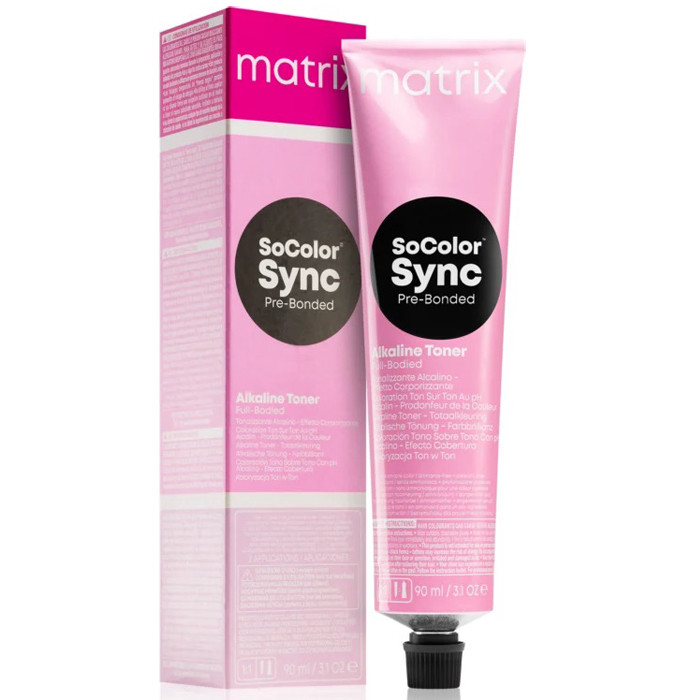 Безамміачна фарба для волосся на лужній основі Matrix SoColor Sync Pre-Bonded Alkaline Toner 3N Темний шатен, фото 1