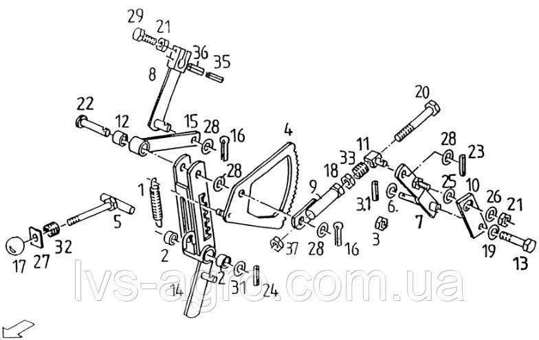 Механізм в'язання сіткою UNIA DF 1,8 - фото 3 - id-p1415081601