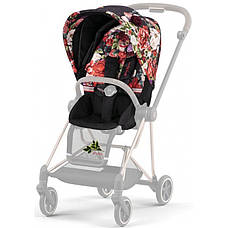 Коляска Cybex Mios Spring Blossom Dark 4.0 шасі Rosegold прогулянка, фото 3