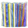 Трубочки для напоїв, коктейлі, смузі 8 мм. 21см. мікс кольорів (1 уп/500 шт) - 2