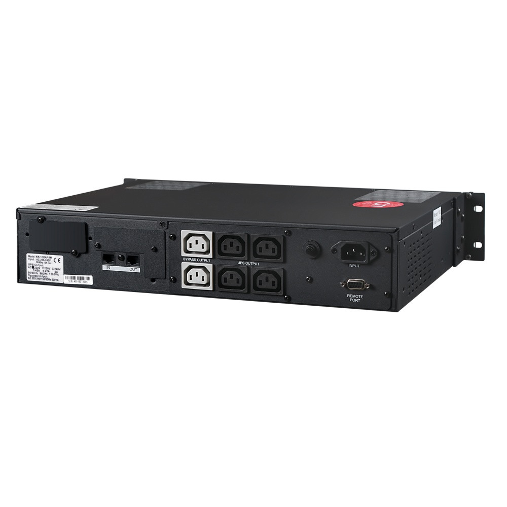 Источник бесперебойного питания Powercom KIN-1500AP RM LCD (2U), 1500 ВА / 1200 Вт, 4+2 розетки IEC C13, ИБП - фото 2 - id-p1812114771