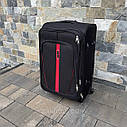 Дорожня валіза Wings 1706 тканинна на 4 колесах, середній чорний, фото 5