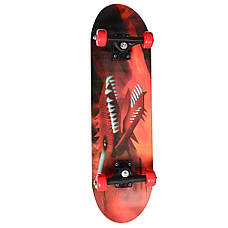 Скейт пенніборд із принтом MS 0354-3 пластикова підвіска 70.5-20 см Скейтборд дитячий дерев'яний, фото 2