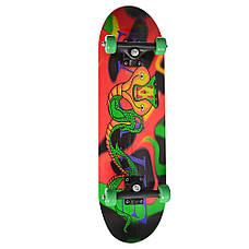 Скейт пенніборд із принтом MS 0354-3 пластикова підвіска 70.5-20 см Скейтборд дитячий дерев'яний, фото 2
