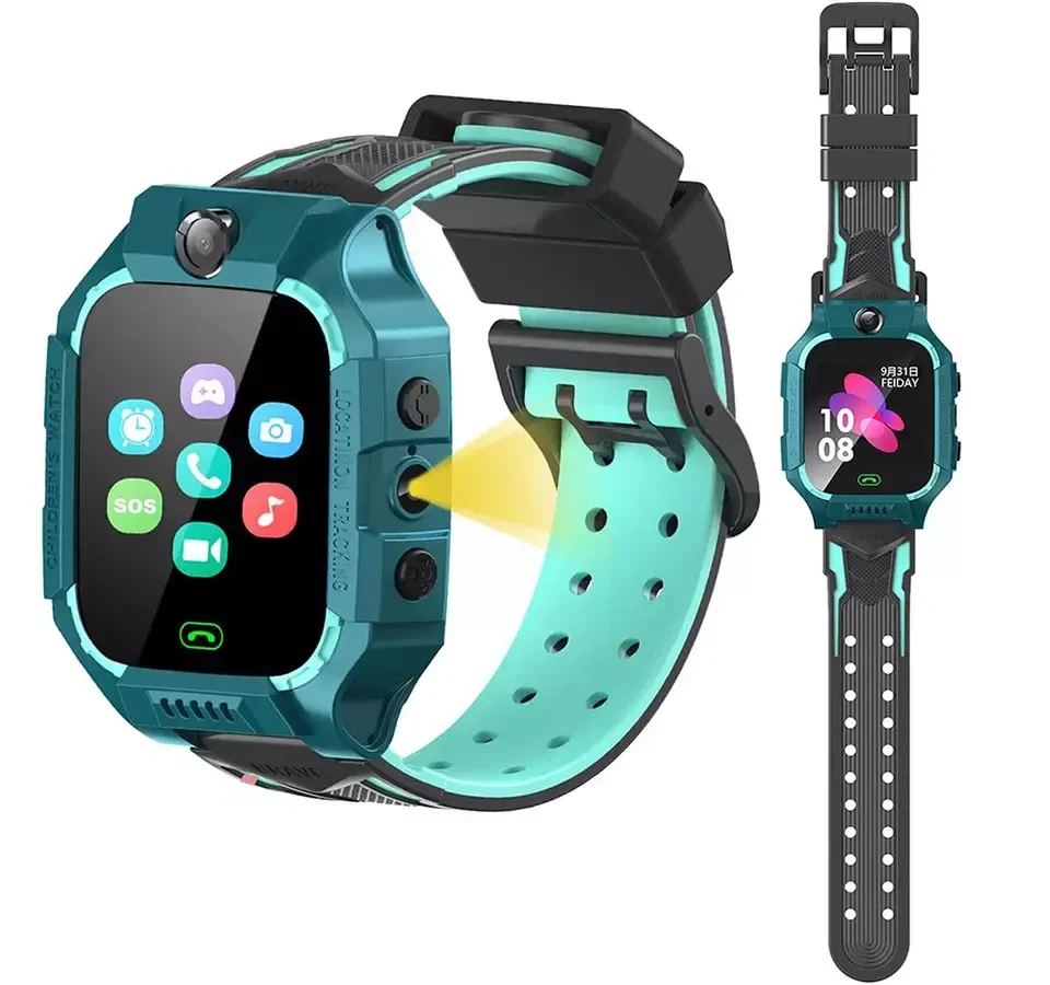 Дитячий Розумний Смарт годинник Baby Smart Watch Q12 з камерою, ліхтариком і gps Зелені