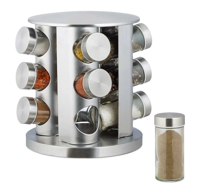 Набір баночок для спецій на магнітній підставці 12 шт. Spice Carousel KIT-12