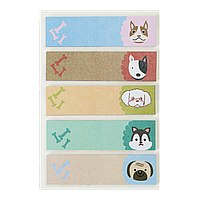 Закладки паперові DOGS з клейким шаром 44x12 мм 5 диз по 20 л KIDS Line