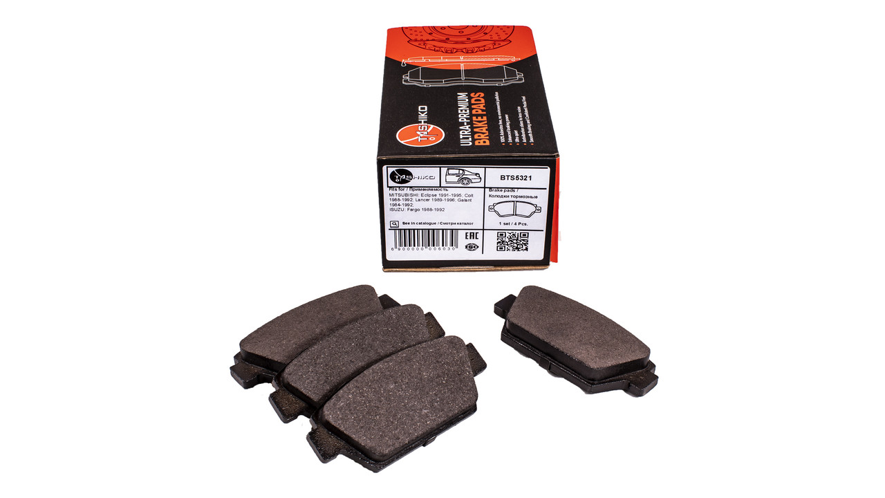Колодки гальмівні TASHIKO задні BTS5321 FDB507 R MITSUBISHI Colt, Galant, Lancer, Eclipse; ISUZU Fargo