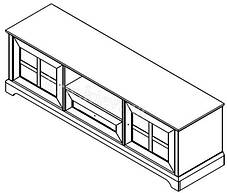 Тумба під телевізор Лана RTV170  530х1700х450мм   Гербор, фото 2