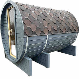 Мобільна баня бочка з бруса під ключ 3,0х2, 15 м Fassauna-3,0 від виробника Thermowood Production