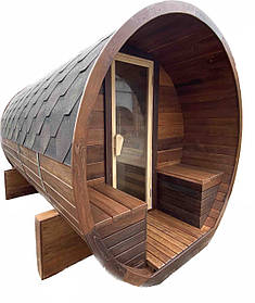 Мобільна баня бочка з бруса під ключ 5,0х2, 15 м Fassauna-5,0 від виробника Thermowood Production