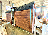 Мобільна баня бочка з бруса під ключ 5,0х2, 15 м Fassauna-5,0 від виробника Thermowood Production, фото 10