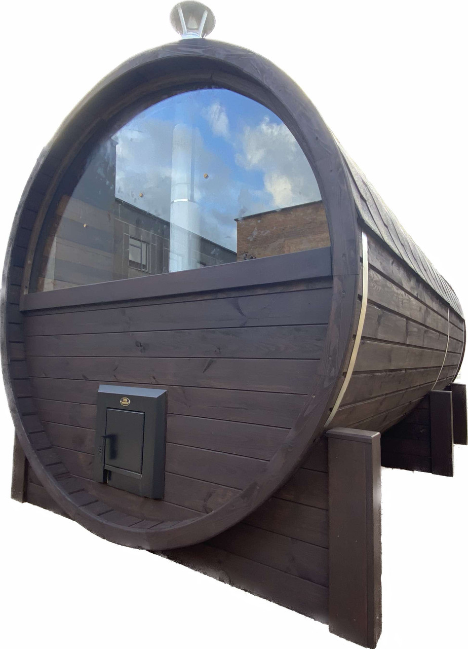 Мобільна баня бочка з бруса під ключ 6,0х2, 15 м Fassauna-6,0 від виробника Thermowood Production