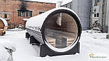 Панорамне вікно 100% окружності для бані-бочки діаметром 2,2 м, фото 2