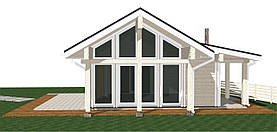 Баня з клейованого профільованого бруса 12х7.8 м