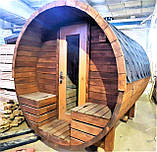 Двері дерев'яні із загартованим склом для бані бочки 1900x700, фото 8