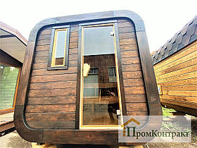 Сторода саун Sauna Cube Quadro Black 2x2m Thermowood Production