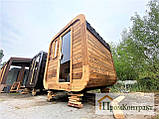 Будівництво лазні Cube Quadro Old Wood 2x2m Thermowood Production, фото 4