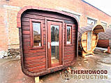 Мобільна квадро-баня бочка 2.4x3.0 м під ключ від Thermowood Production, фото 3