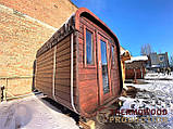 Мобільна квадро-баня бочка 2.4x3.0 м під ключ від Thermowood Production, фото 8