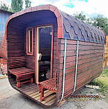 Мобільна квадро-баня бочка 2.4x5.5м під ключ від Thermowood Production, фото 5