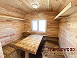 Мобільна квадро-баня бочка 2.4x4.5м під ключ від Thermowood Production, фото 10