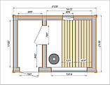 Мобільна баня 3,1х2,0м Gartensauna-8 Thermowood Production під ключ від виробника, фото 11