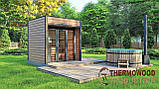 Модульна міні баня 2,3 х2, 3м під ключ Gartensauna-16 від Thermowood Production під ключ від виробника, фото 3