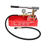 Компресор ручний для контролю щільних систем тиск 5 МПа (G1/2) ємність 7л (шланг - 140 см) Yato YT-24801, фото 2