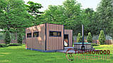 Модульний каркасний будинок 6,8х5,6м з банею Sauna House 6 під ключ від Thermowood Production, фото 4