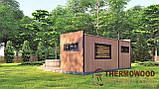 Модульний каркасний будинок 6,8х5,6м з банею Sauna House 6 під ключ від Thermowood Production, фото 6