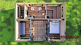 Модульний гостьовий будинок-баня 5,3х6,8м Sauna House 7 під ключ від Thermowood Production, фото 7