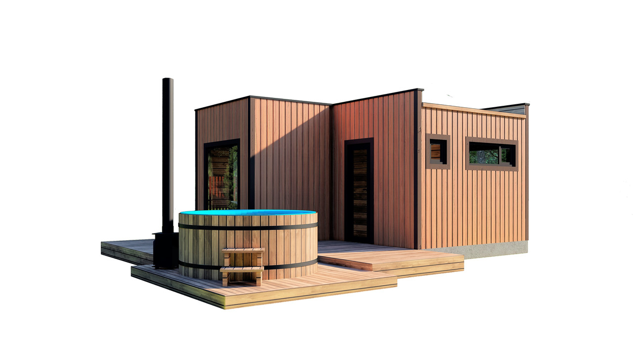 Модульний будинок-баня 5,0х4,7м Sauna House 8 під ключ від виробника Thermowood Production