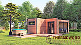 Модульний дачний будинок з банею 6,0х4,6м Sauna House 9 від Thermowood Production, фото 2