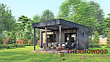 Модульний каркасний будинок 6,0х6,0м з банею Sauna House 10 під ключ від Thermowood Production, фото 4