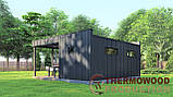 Модульний каркасний будинок 6,0х6,0м з банею Sauna House 10 під ключ від Thermowood Production, фото 5