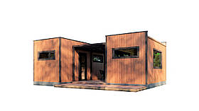 Модульний гостьовий будинок-баня 7,2х5,6м Sauna House 11 під ключ від Thermowood Production