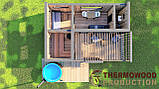 Модульний дачний будинок з банею 7,0х4,9м Sauna House 13 від Thermowood Production, фото 7