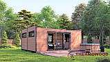 Модульний каркасний будинок 6,0х4,6м з банею Sauna House 14 під ключ від Thermowood Production, фото 3
