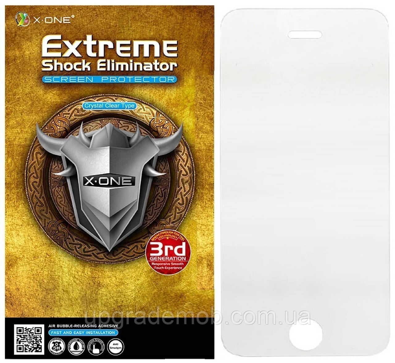 Захисна плівка iPhone 5/5S/5C/SE прозора протиударна 2.5D 5H Extreme Shock Eliminator 3th Generation