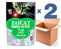 Наполнитель для кошачьего туалета силикагелевый Eticat 7.6Lх2шт