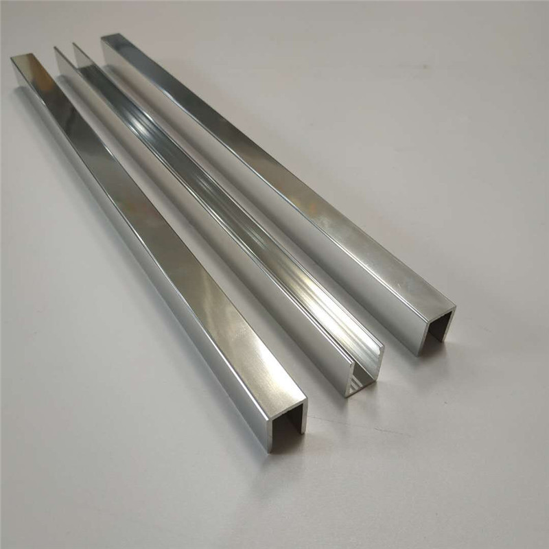 Профиль алюминиевый 12х17мм, длина 3м для душа полированный (профиль для стекла швеллер душевых кабин) - фото 1 - id-p1424481283