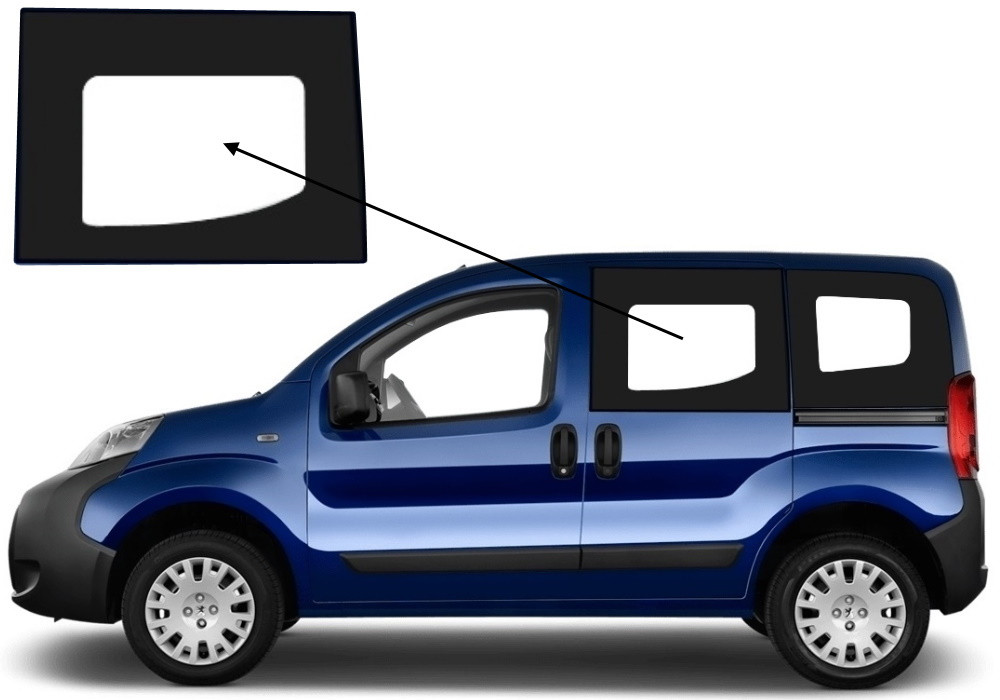 Бічне скло Fiat Fiorino 2008-2023 салону переднє ліве