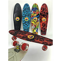 💚Пенні борд Penny Board Скейт трюковий з підсвічуванням колес, до 80 кг скейтборд для підлітка